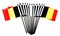Pack of 12 Belgium Mini Flags – 4"x6" Polyester Desk & Hand Waving Set